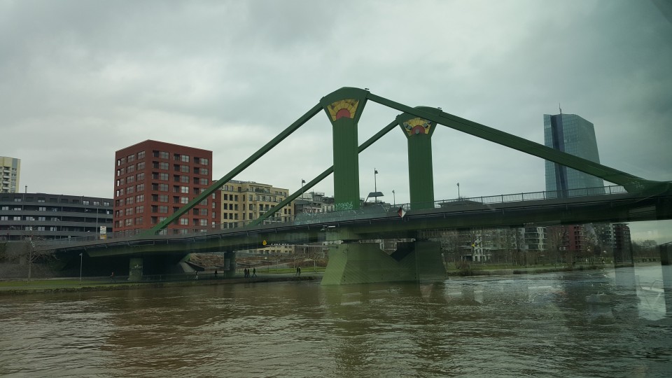 Flößerbrücke Bridge in Frankfurt 