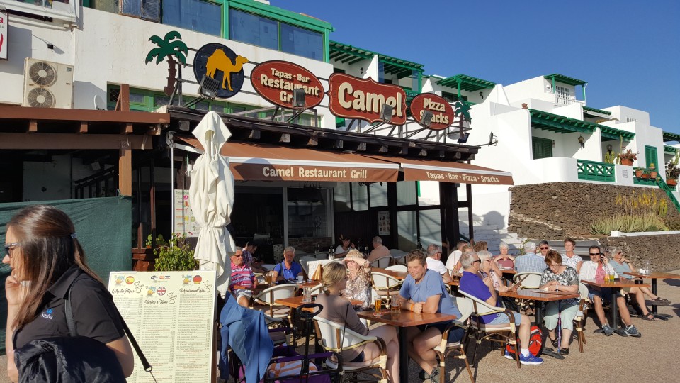 where to eat in lanzarote with a view - el camel playa blanca 