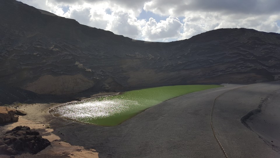 el lago verde Lanzarote 